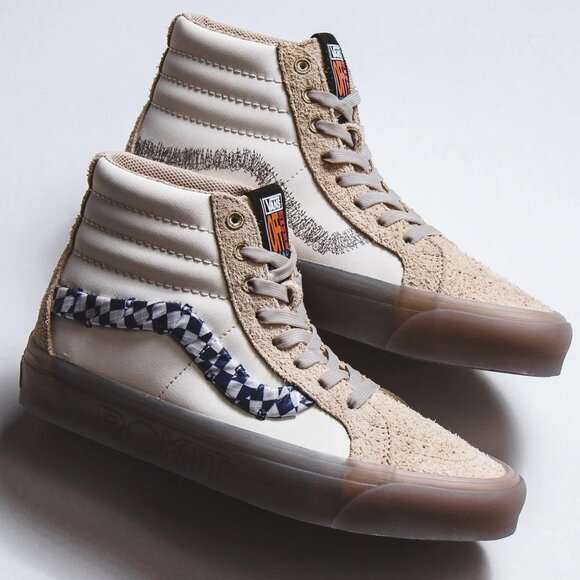 🔥 Vans Sk8-Hi x Rokit Collab 👟 High-Top Sneakers (VN0000SQBKV) Men's Sz 9 NEW - Picture 1 of 13